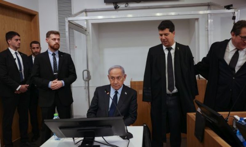 נתניהו אתמול בבית המשפט [צילום: מרים אלסטר, פלאש 90]