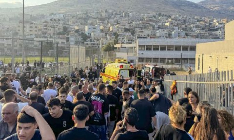 זירת הטבח במג'דל שמס [צילום: חסן שמס/AP]
