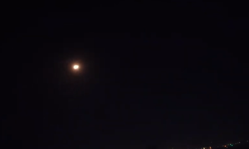 יירוט אחד הטילים מעל דמשק [צילום: שימוש לפי סעיף 27א]