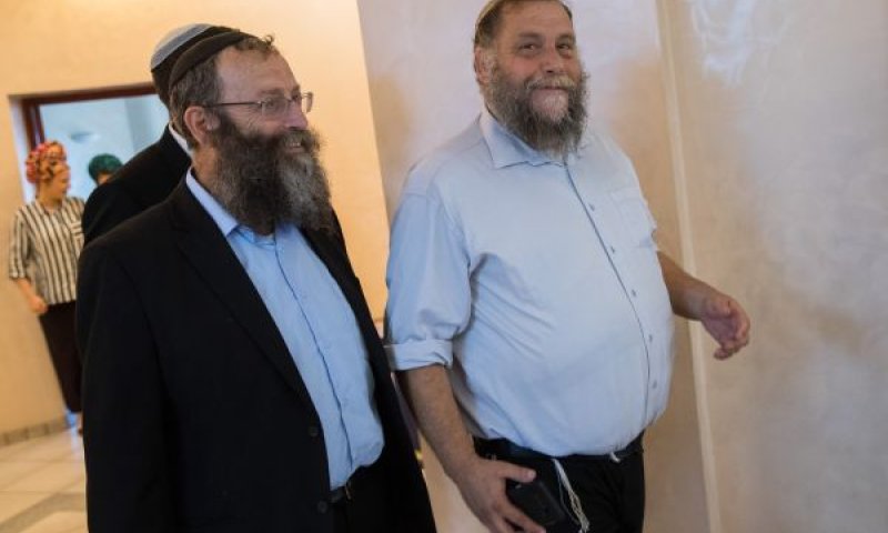 בנצי גופשטיין, ברוך מרזל [צילום: יונתן זינדל/פלאש 90]