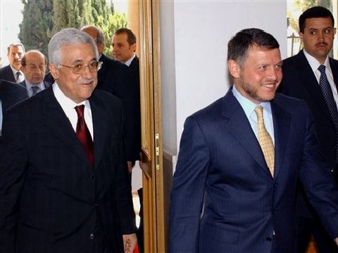 אבו מאזן ומלך ירדן [AP]