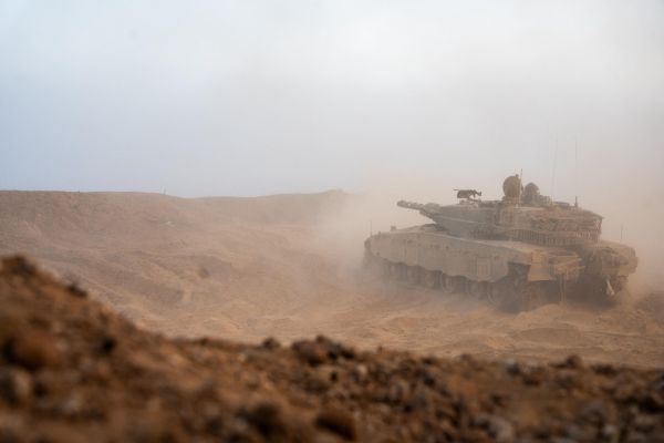 טנק בפעילות ברצועה [צילום: דובר צה''ל]