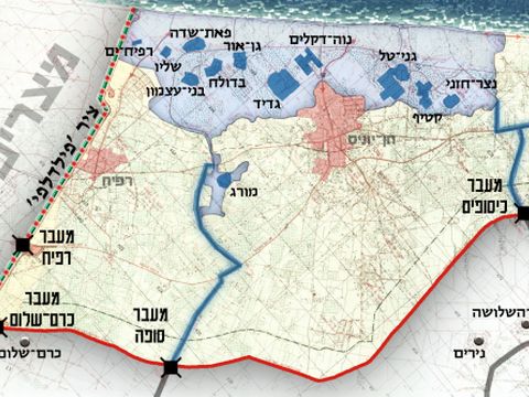 מפת דרום הרצועה