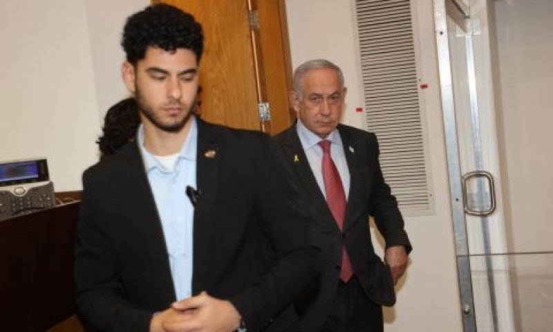 נתניהו היום בבית המשפט [צילום: יריב כץ, פול]