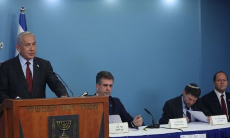 ברקת, סמוטריץ', כהן ונתניהו [צילום: יונתן זינדל/פלאש 90]