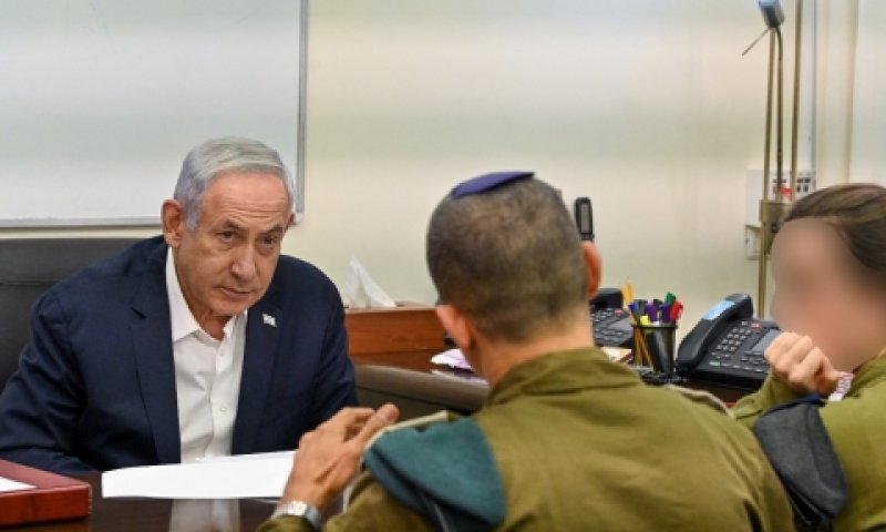 נתניהו, הערב בקריה בתל אביב [צילום: קובי גדעון, לע"מ]