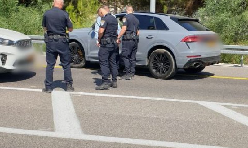 זירת הדריסה [צילום: דוברות המשטרה]