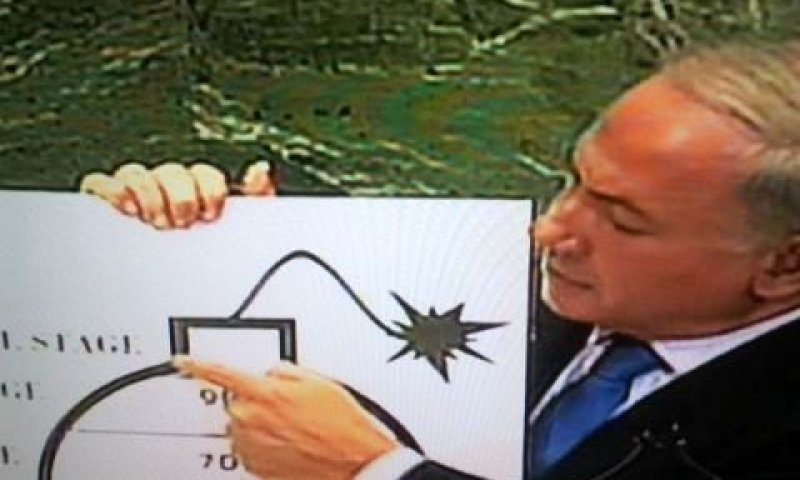 קו אדום בעצרת הכללית באו"ם [צילום: מן הטלוויזיה]
