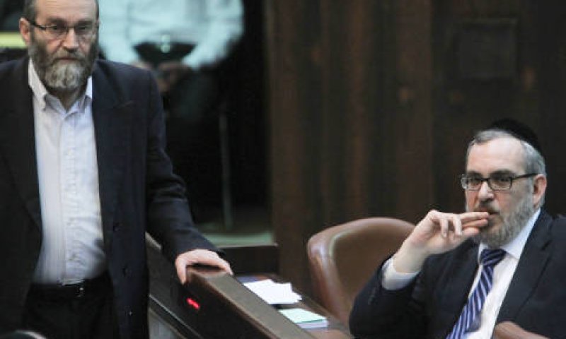 יעקב אשר ומשה גפני [צילום: מרים אלסטר/פלאש 90]