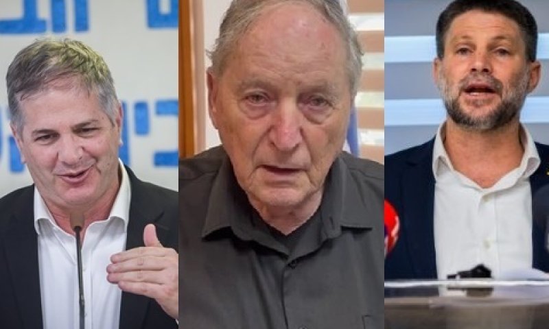 סמוטריץ', רן ארז, ויואב קיש. "לא נרקוד לפי החליל של האוצר" [צילום: לירון מולדובן וחיים גולברג, פלאש 90; ארגון המורים העל יסודיים]
