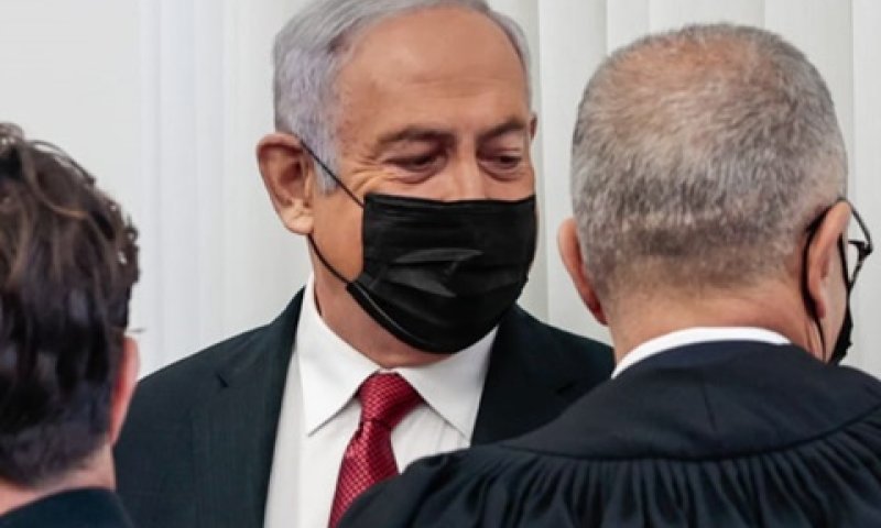 נתניהו בבית המשפט בנובמבר אשתקד [צילום: אורן בן-חקון, פול]