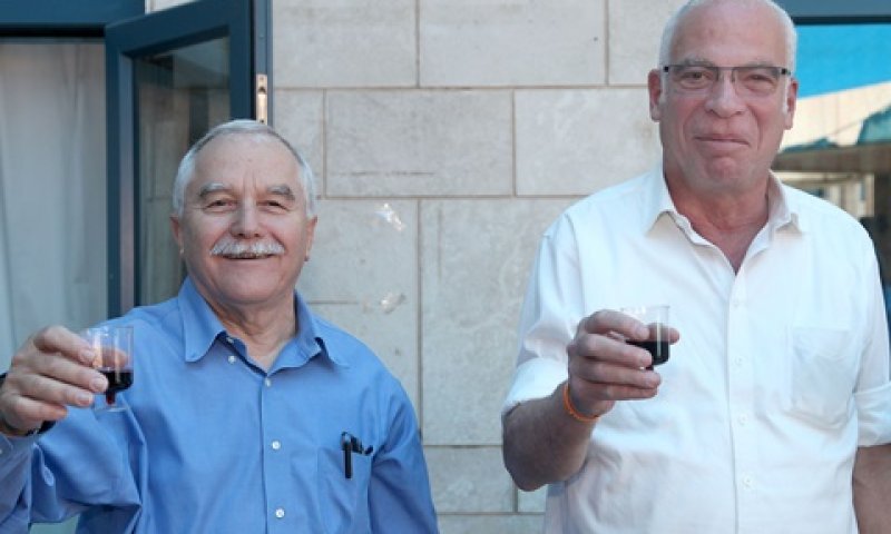 אורי אריאל ויאיר שמיר בטקס ההחלפה [צילום: גדעון מרקוביץ']