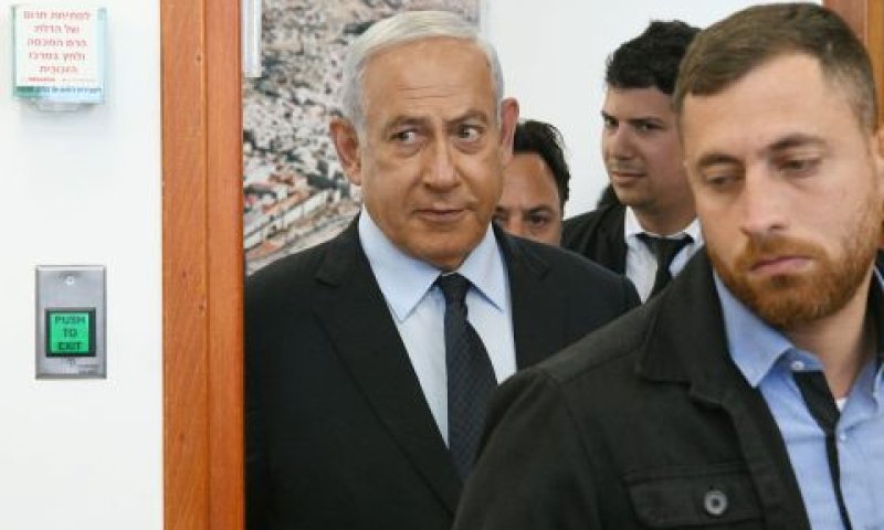 נתניהו בבית המשפט המחוזי בירושלים [צילום: ראובן קסטרו, פול]