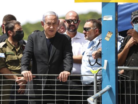 נתניהו ואוחנה במירון למחרת האסון [רונן זבולון]