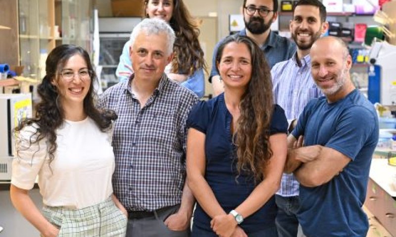 תמונה קבוצתית - מימין לשמאל - שורה תחתונה: ד"ר טל גפן, פרופ' נעמה גבע-זטורסקי, ד"ר איתי שרון, דנה קדוש-קריטי. שורה עליונה: הייתם חג'ו, שקד קרסו, רואן זעאתרה. [צילום: רמי שלוש]