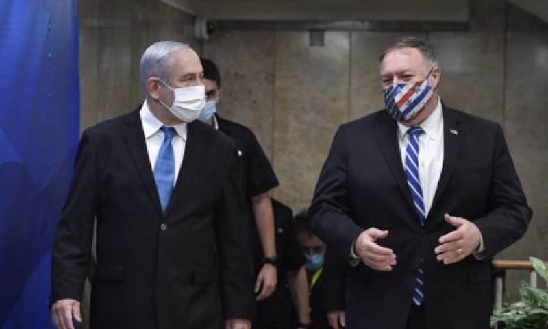 מזכיר המדינה פומפאו ונתניהו [צילום: קובי גדעון/לע״מ]
