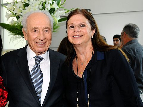 דליה רבין, הנשיא שמעון פרס [צילום: יוסי זליגר / פלאש 90]