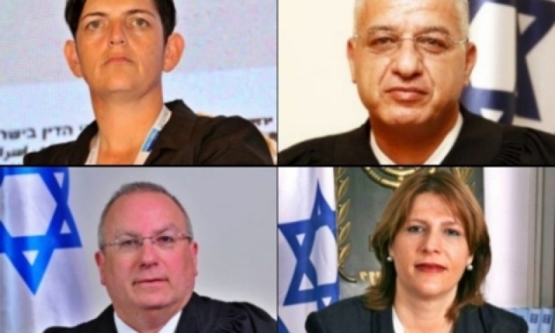 השופטים עיילבוני, יעקובי, גרוסמן ודורות [צילום: ליאב פלד, בוצ'צ'ו, הרשות השופטת]