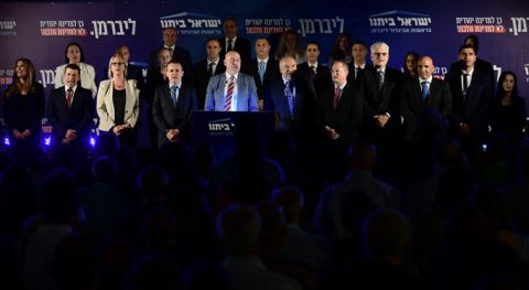 רשימת ישראל ביתנו. בחירה פה אחד [צילום: תומר נויברג/פלאש 90]