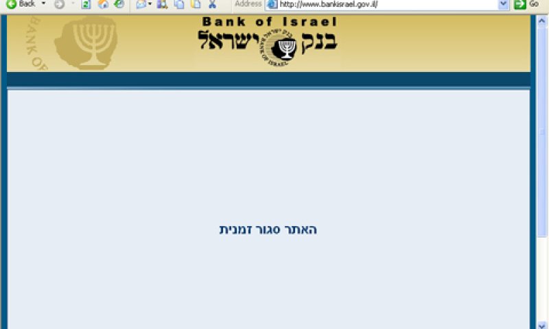אתר הבנק המרכזי של ישראל, הבוקר