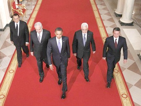 חמשת המנהיגים בוושינגטון [צילום: AP]