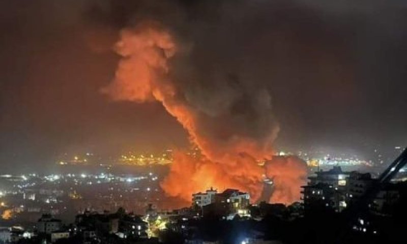 תקיפה עוצמתית באזור הדאחייה [צילום: לפי סעיף 27א' לחוק זכויות יוצרים]