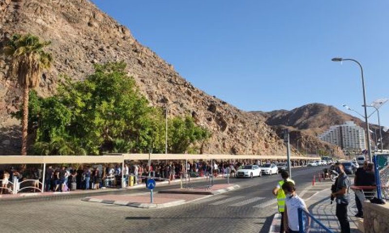 מעבר הגבול. תנועה מוגברת של נוסעים [צילום: רשות שדות התעופה]