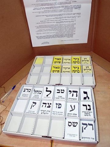 פתק בחירות דן בירון בקלפי [צילום: אבי אוחיון/לע"מ]
