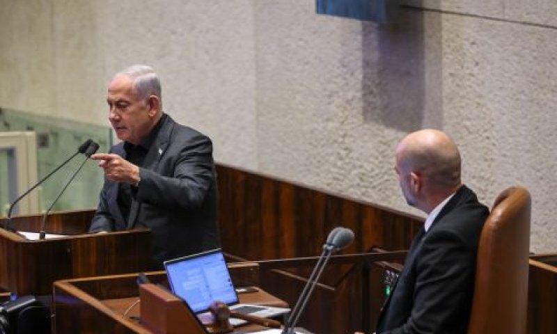 נתניהו במליאת הכנסת [צילום: נועם מושקוביץ/דוברות הכנסת]
