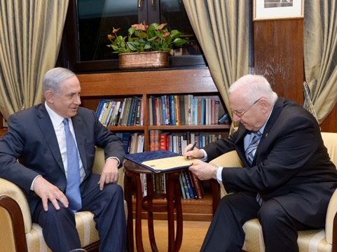 נתניהו וריבלין, לפני ההודעה הרשמית [צילום: פלאש 90]