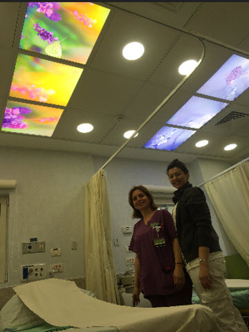 תקרה מאירה ליולדות במיון יולדות החדש [צילום: בית חולים קפלן]