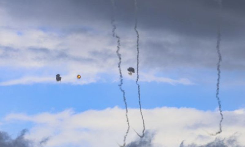יירוט רקטות בצפון הארץ [צילום: חיים גולדברג/פלאש 90]