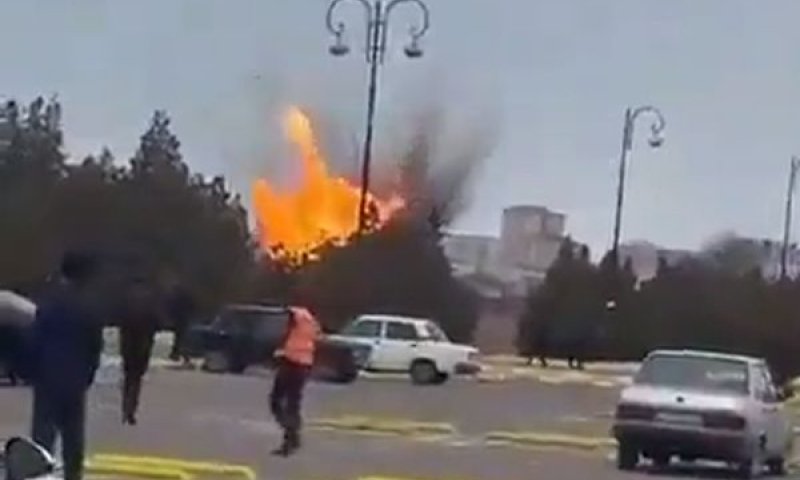 פיצוץ בשדה התעופה בנחצ'יבן אזרבייג'ן [צילום: שימוש לפי סעיף 27א לחוק זכויות יוצרים]
