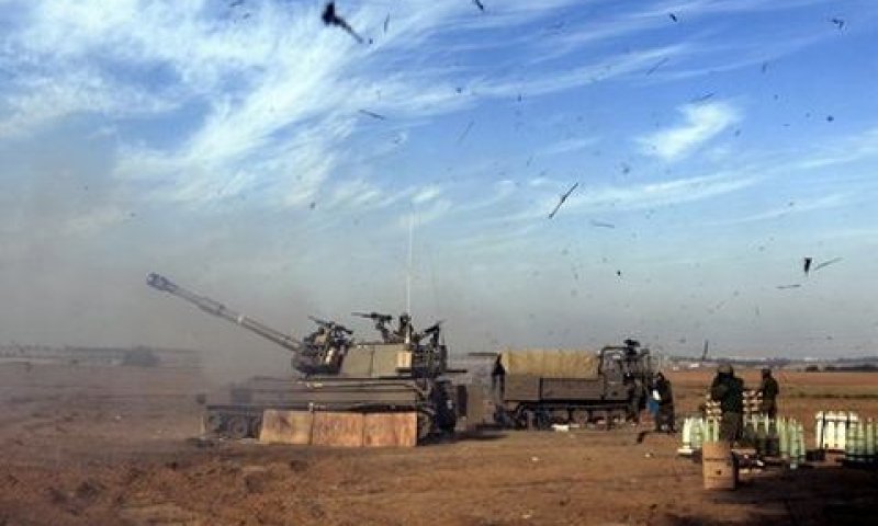 גדוד תותחנים לאזור עזה [צילום: AP]