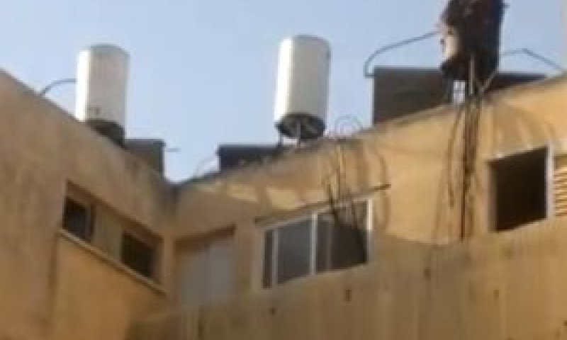 בניין המגורים שנפגע באשקלון [צילום: צילומסך]