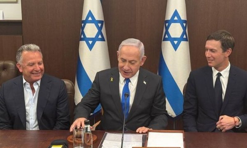 ג'ארד קושניר, בנימין נתניהו, סטיב ויטקוף [צילום: לשכת ראש הממשלה]