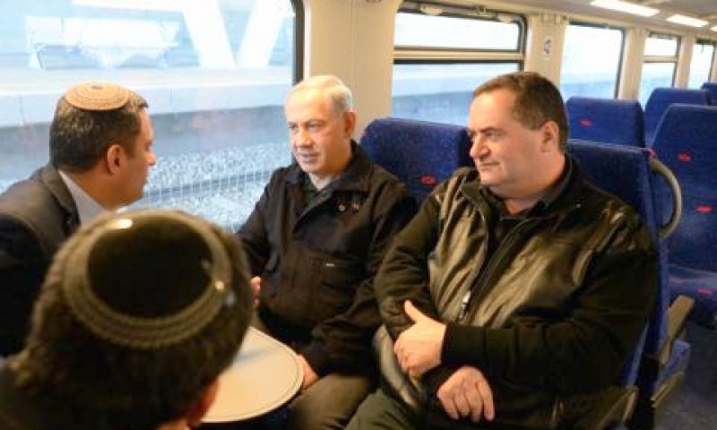 כ"ץ ונתניהו. הרכבת דוהרת [צילום: קובי גדעון/לע"מ]
