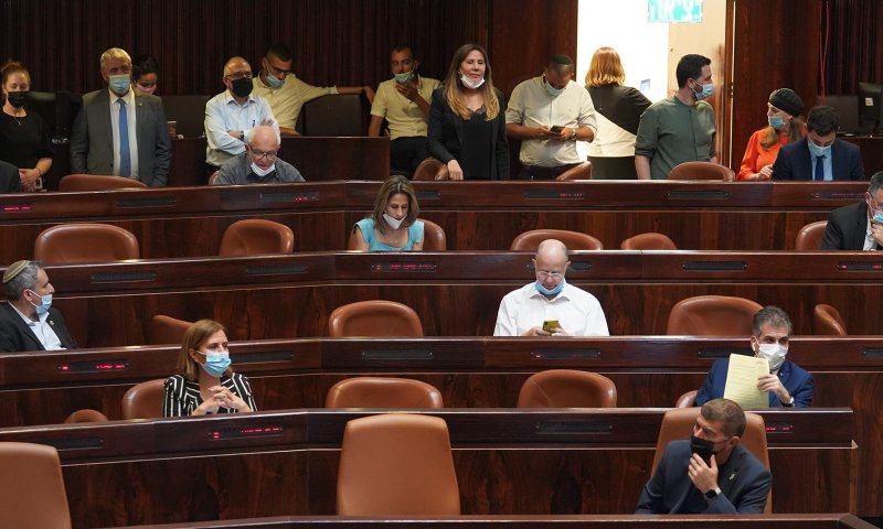 חוזרים לריחוק חברתי במליאה [צילום: יהונתן סמיה, דוברות הכנסת]