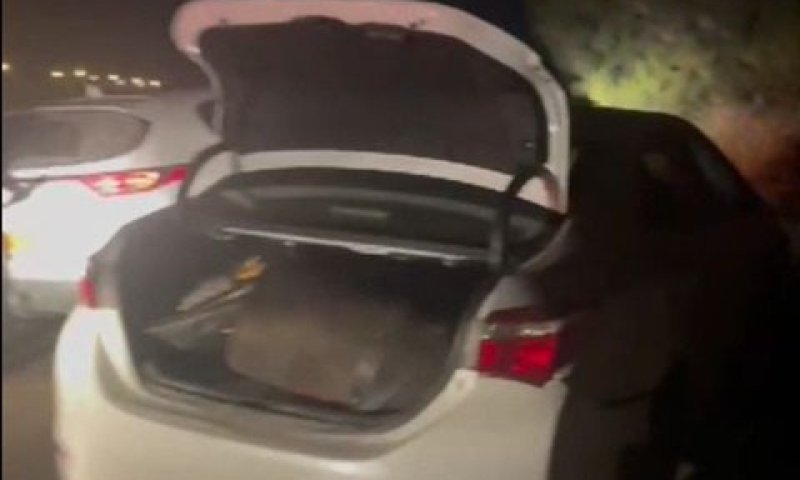 רכבם של החוטפים [צילום: דוברות המשטרה]