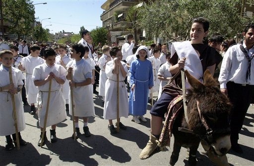 יום א' של הדקלים בדמשק [AP]