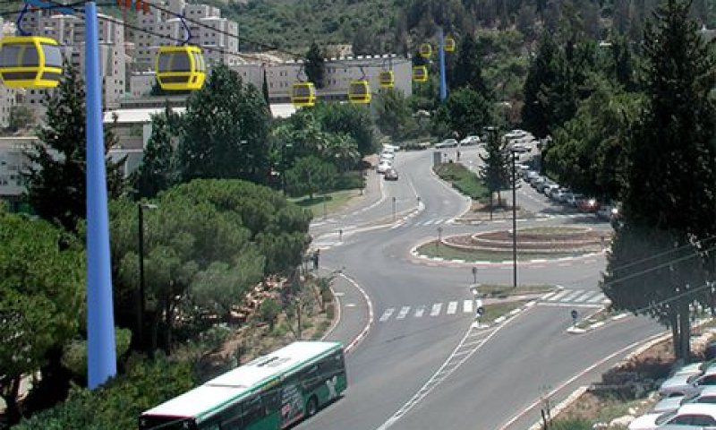 הדמיית הרכבת בחיפה