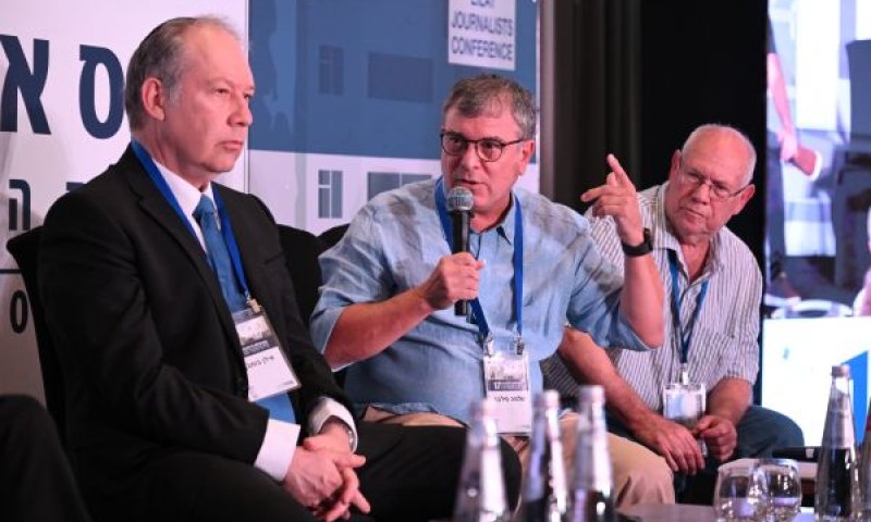 אמנון לורד, שלמה פילבר ואילן בומבך [צילום: אודי פורטל, אגודת העיתונאים בת"א]