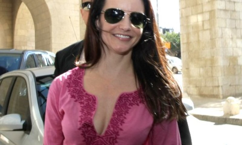 קריסטין לנדן דייויס בירושלים [צילום: פלאש 90]