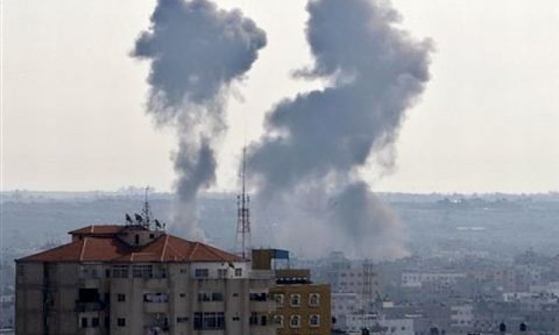 הפצצה ברצועה [צילום: AP]