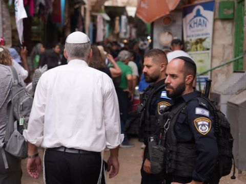 כוחות משטרה בעיר העתיקה [צילום: משטרת ישראל]
