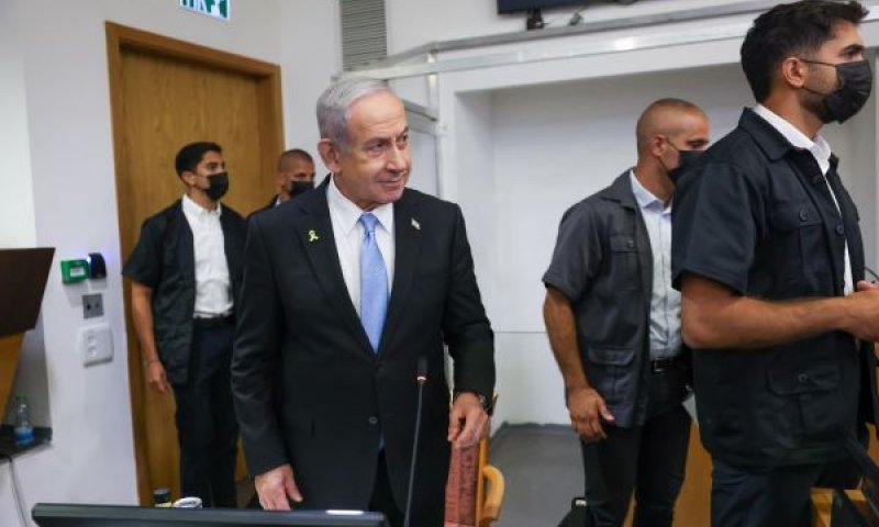נתניהו היום בבית המשפט [צילום: מוטי מילדור, פול]