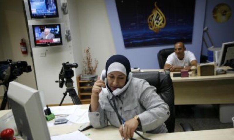 משרדי אל ג'זירה ברמאללה [צילום: פלאש 90]