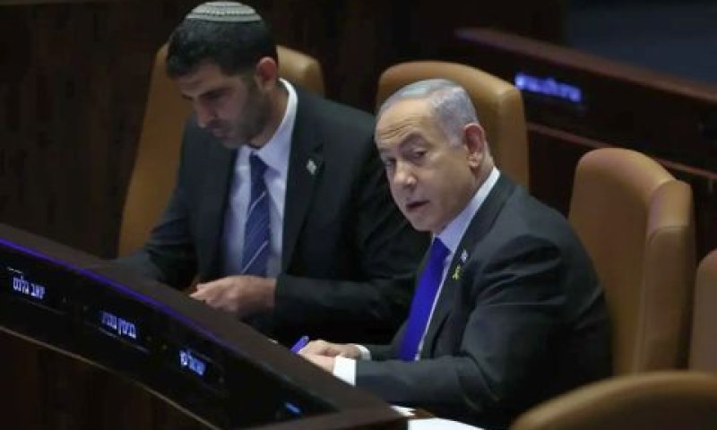 נתניהו בכנסת. "הלחץ צריך להיות מופנה לסינוואר"[צילום: יונתן זינדל/פלאש 90]