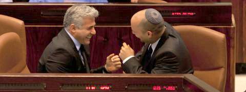 בנט ולפיד. ברית על זמן שאול? [צילום: פלאש 90]