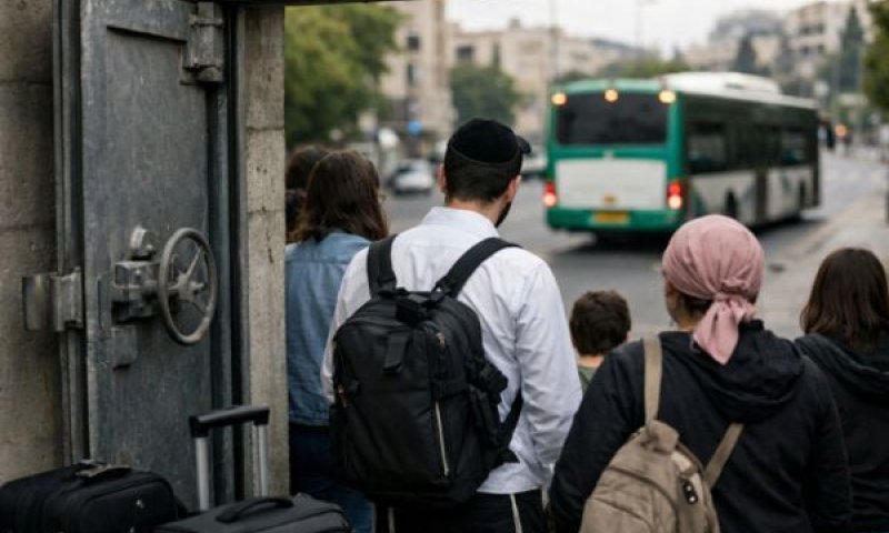 ירדו להתמגן - והאוטובוס נסע בלעדיהם [עיבוד AI]